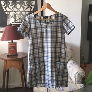 Vintage Blue plaid A.P.C. Dress